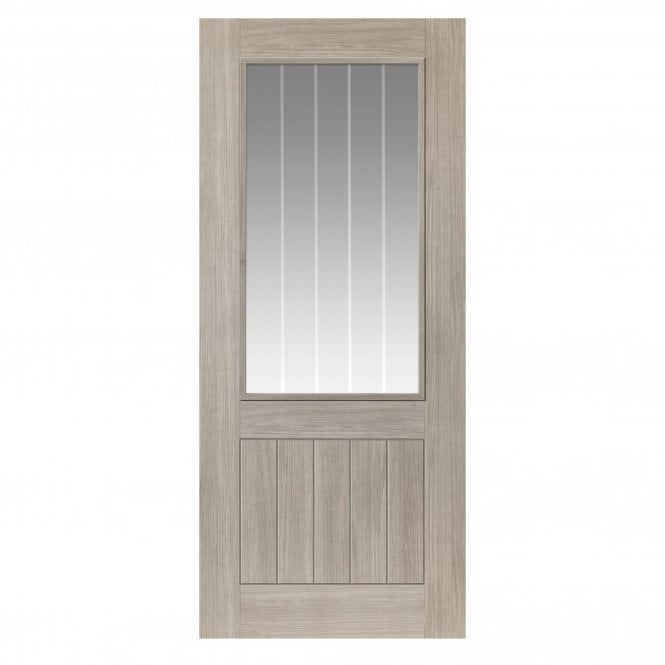 JB Kind Colorado Grey Glazed Laminated Internal Door