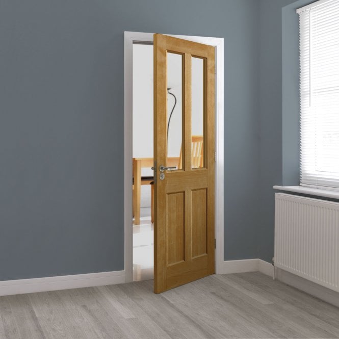 JB Kind Severn Unfinished Oak Internal Glazed Door