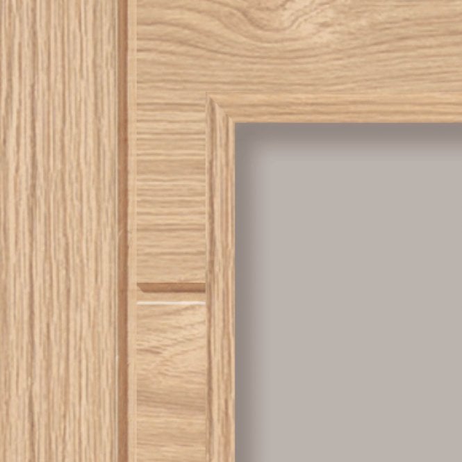 JB Kind Palomino Oak Clear Internal Glazed Door