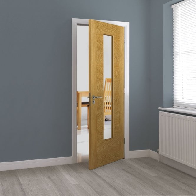 JB Kind Ostria Oak Clear Internal Glazed Door