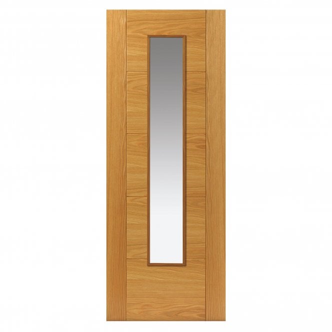 JB Kind Emral Oak Clear Internal Glazed FD30 Fire Door