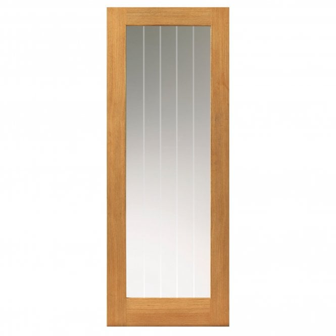 JB Kind Thames Oak One Light Clear Glazed Finished Internal Door