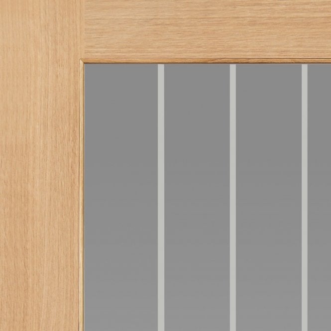 JB Kind Thames Oak One Light Clear Glazed Unfinished Internal Door
