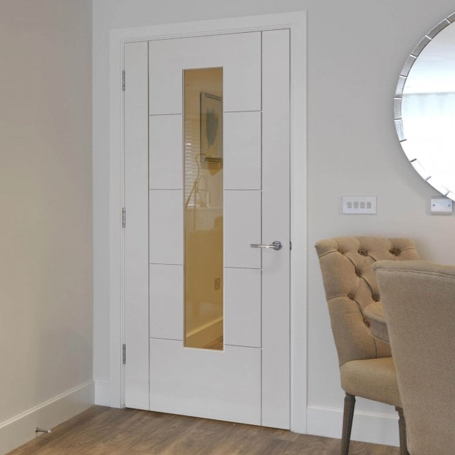 JB Kind Emral White Clear Internal Glazed Door