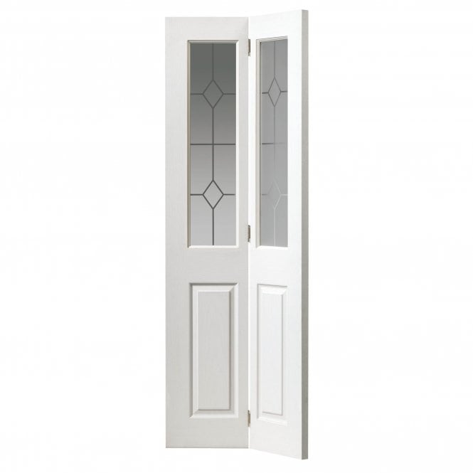 JB Kind Canterbury Grained Glazed Bi-fold Internal Door