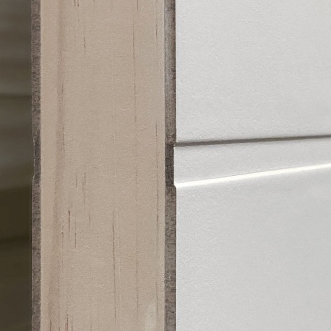 JB Kind 4 Line Horizontal White Primed FD30 Fire Door