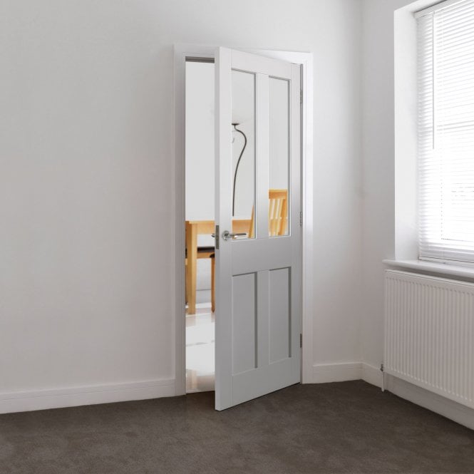 JB Kind Rushmore White Clear Internal Glazed Door