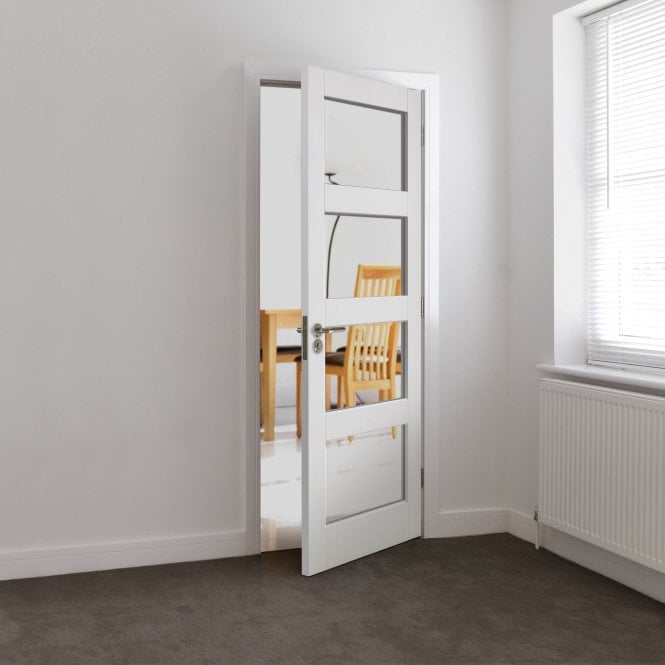 JB Kind Cayman White Clear Internal Glazed Door