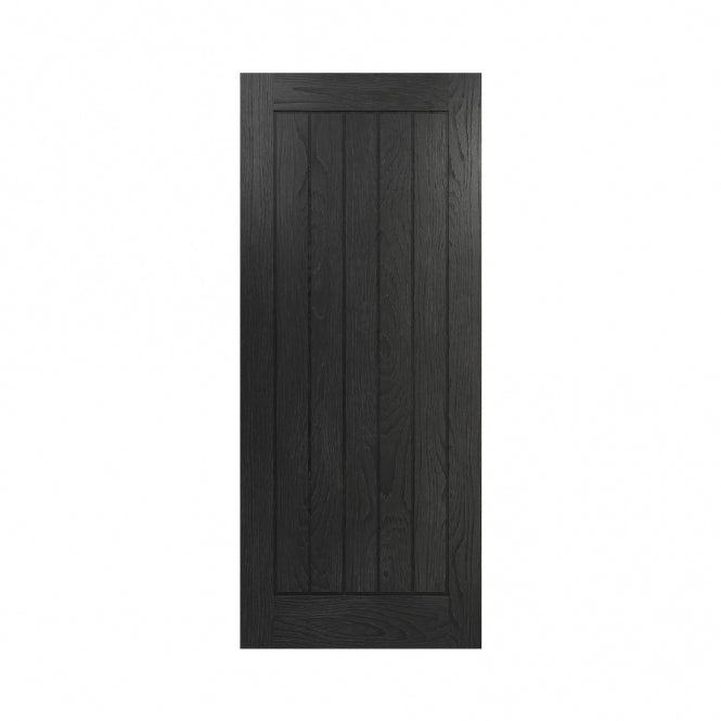 Deanta Ely Pre-Finished Brushed Black Oak Internal FD30 Fire Door