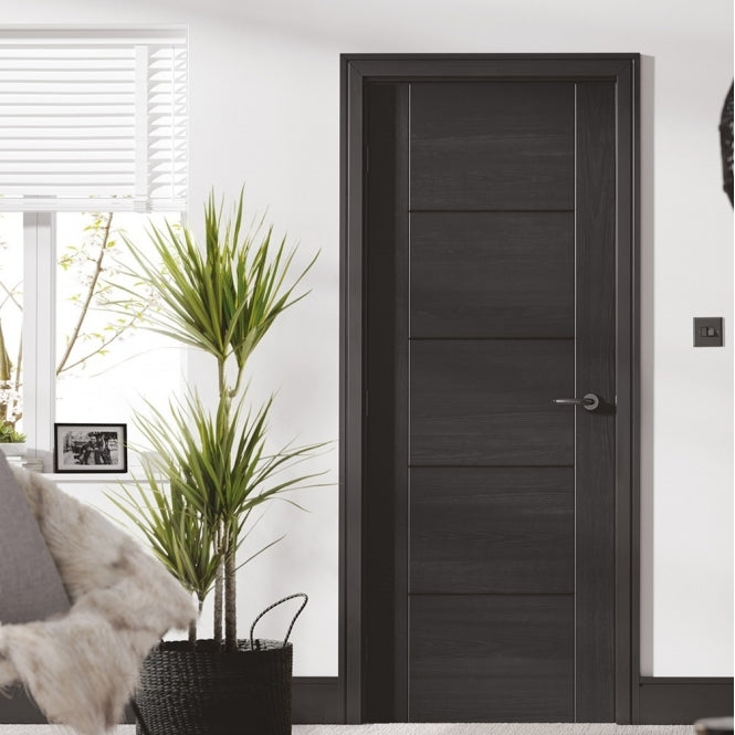 LPD Charcoal Black Vancouver 5P FD30 Fire Door