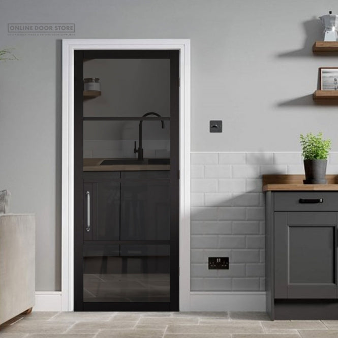 LPD Black Chelsea 4L Tinted Glass Internal Glazed Door