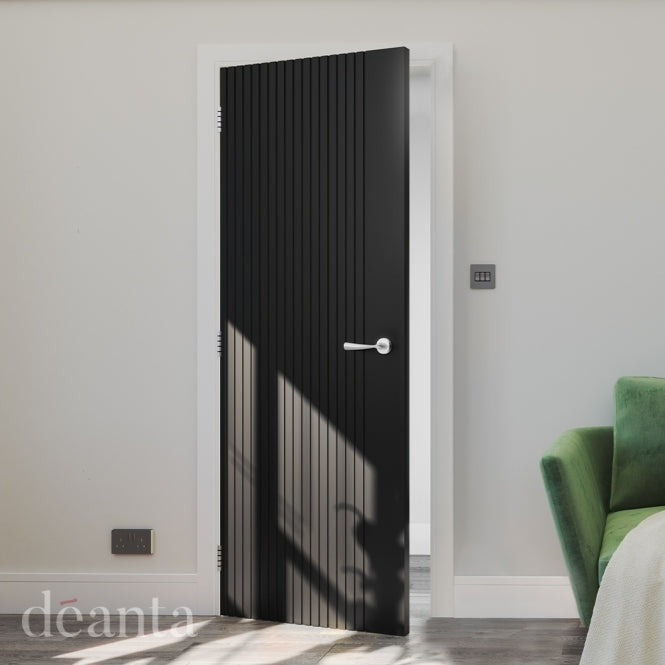 Deanta Malmo Pre-Finished Black FD30 Fire Door