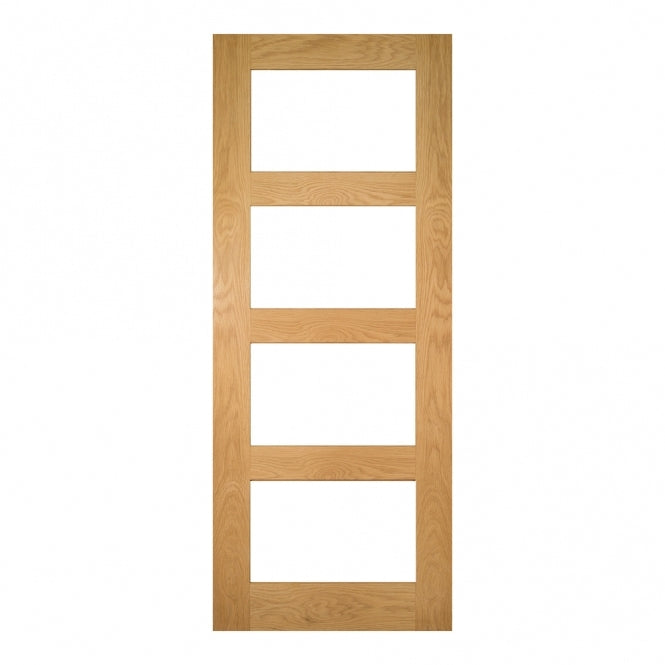 Deanta Coventry Unfinished Oak Glazed FD30 Fire Door