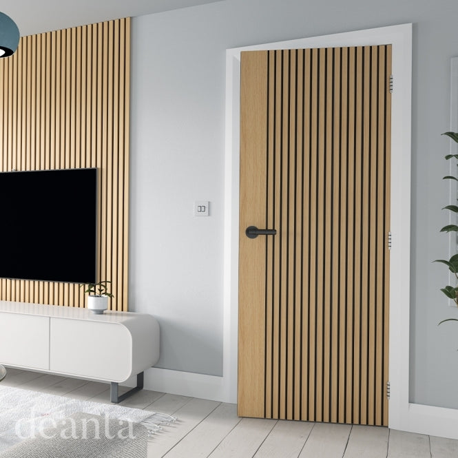 Deanta Malmo Pre-Finished Oak FD30 Fire Door