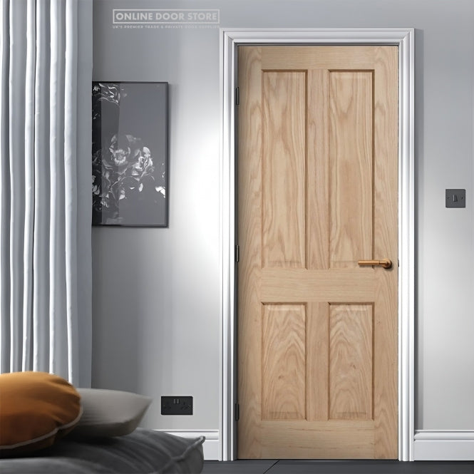 LPD Regency Unfinished Oak 4 panel Internal Door