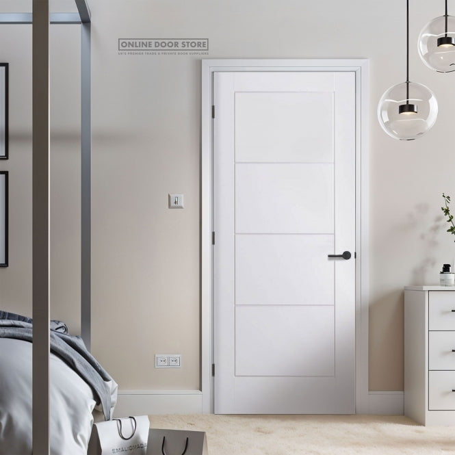 LPD White Moulded Ladder FD30 Fire Door