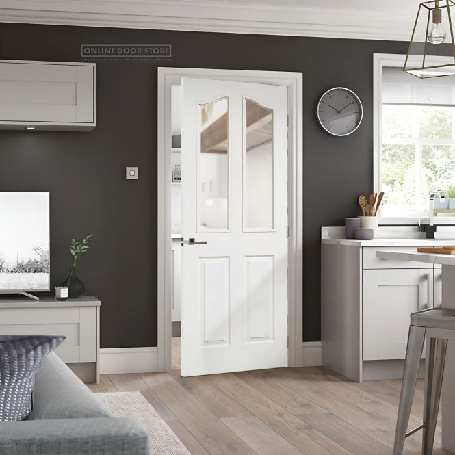 LPD White Moulded Mayfair 2L Internal Glazed Door