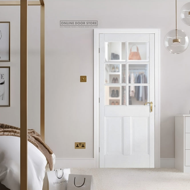 LPD White Canterbury 2-Panel Internal Glazed Door 6L