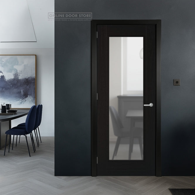 LPD Charcoal Black Vancouver 1L Internal Glazed Door