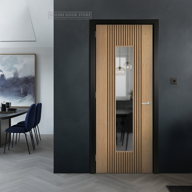 LPD Oak Sydney Long Light Pre-Finished Internal Glazed Door
