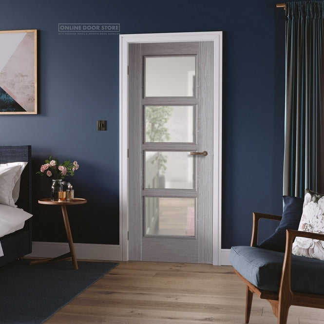 LPD Vancouver Light Grey 4 Light Internal Glazed Door
