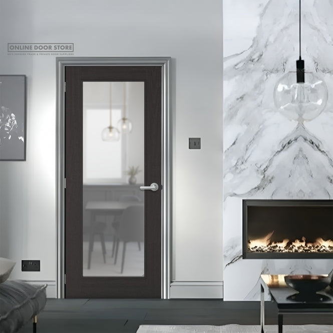 LPD Charcoal Black Diez 1L Internal Glazed Door