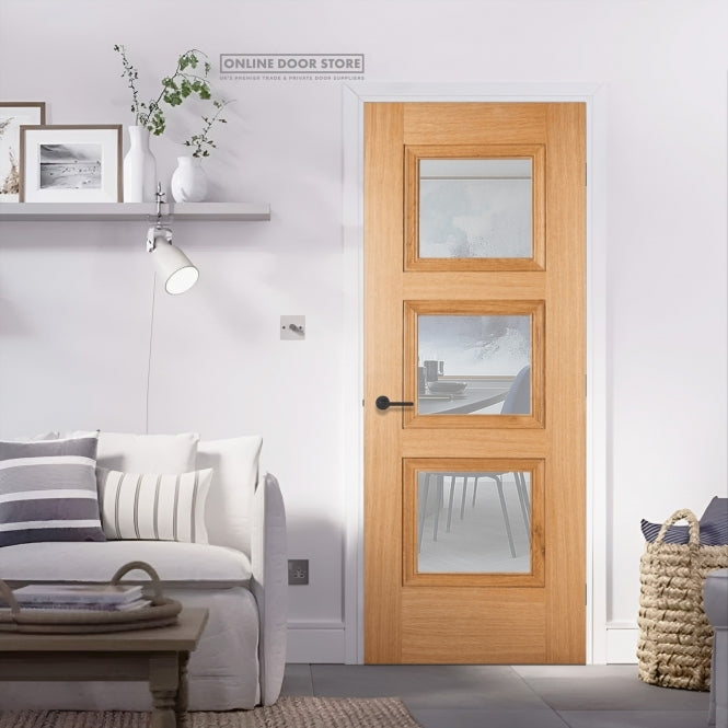 LPD Oak Amsterdam 3 Light Internal Glazed Door