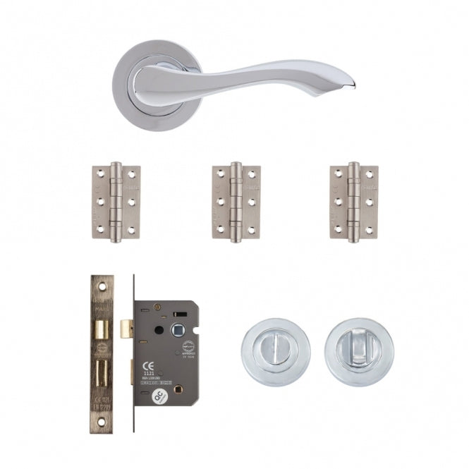 Deanta Veritas Bathroom Kit Polished Chrome Finish