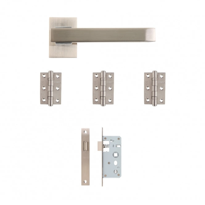 Deanta Argo Urban Latch Kit Satin Nickel Chrome Finish