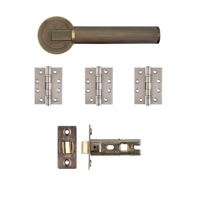 Deanta Delphi Latch Kit Matt Antique Brass -FD30