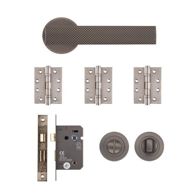 Deanta Olympia Bathroom Kit Matt Satin Black Nickel - FD30