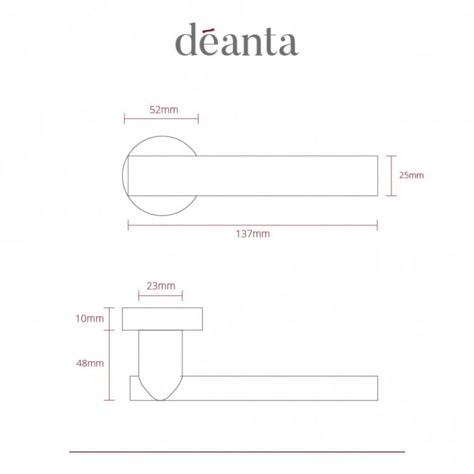 Deanta Olympia Latch Kit Matt Satin Black Nickel