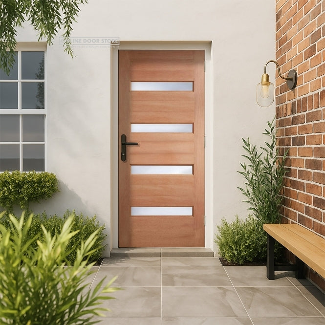 LPD Hardwood Balham Frosted Glazed External Door