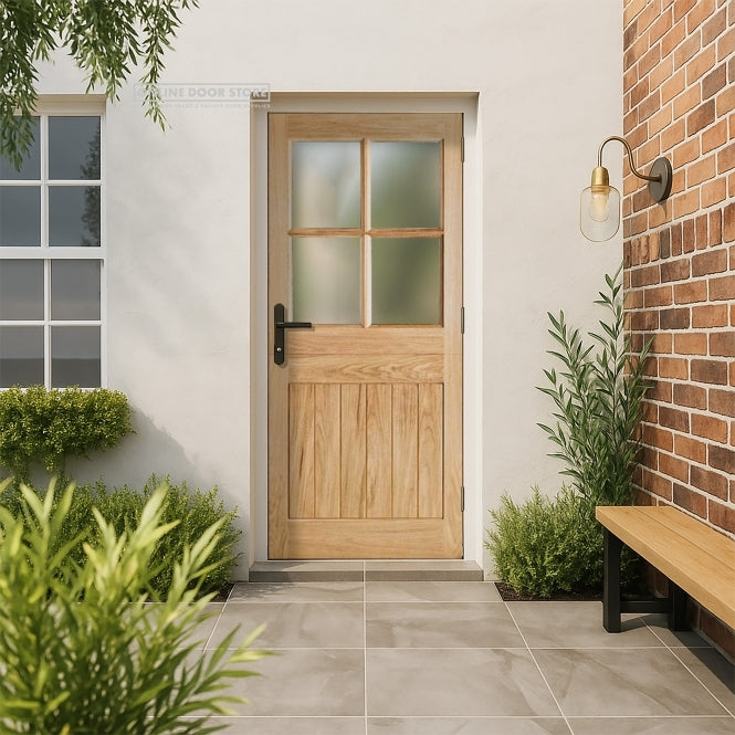 LPD Oak Cottage Stable External Glazed Door 4L