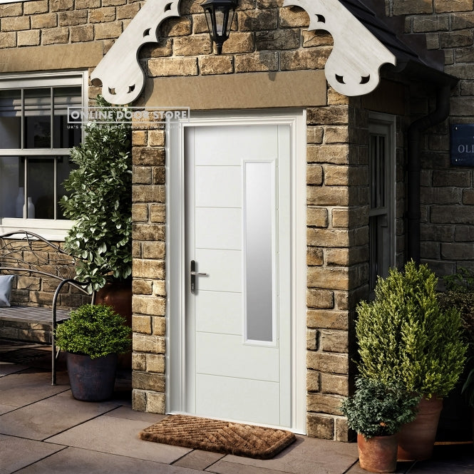 LPD GRP Newbury White External Glazed Door 1L
