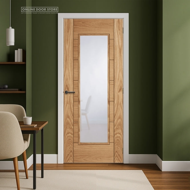 Mendes Corsica Pre-Finished Oak Glazed FD30 Fire Door