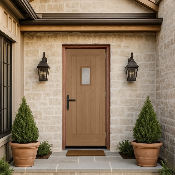 Mendes Thermally Rated Hillingdon Oak Glazed External Door