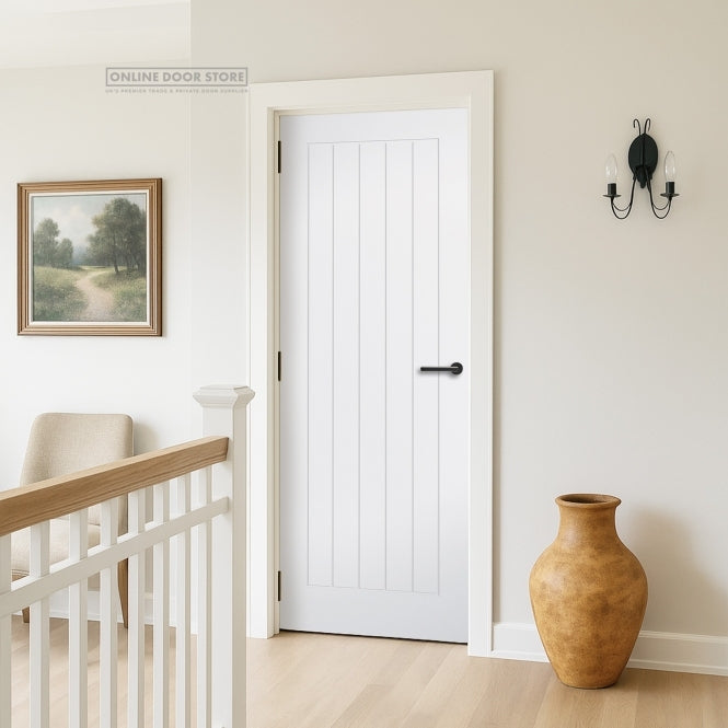Aster White Primed Cottage FD30 Fire Door