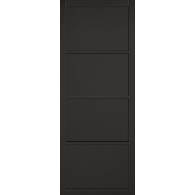 Aster Black Industrial 4-Panel Internal Door