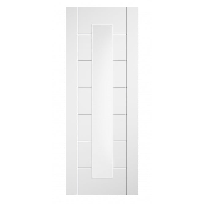 Aster Ladder 7 Panel White Long Light Internal Glazed Door