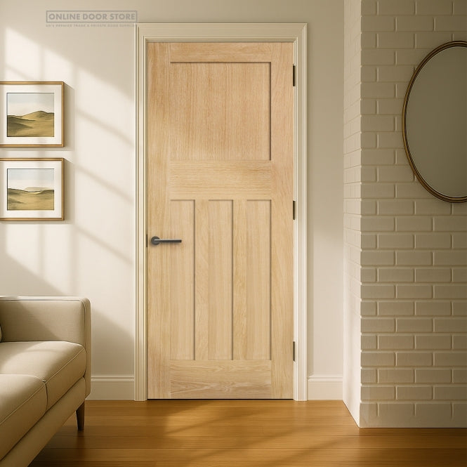 Aster 1930's Shaker DX30 Unfinished Oak Internal Door