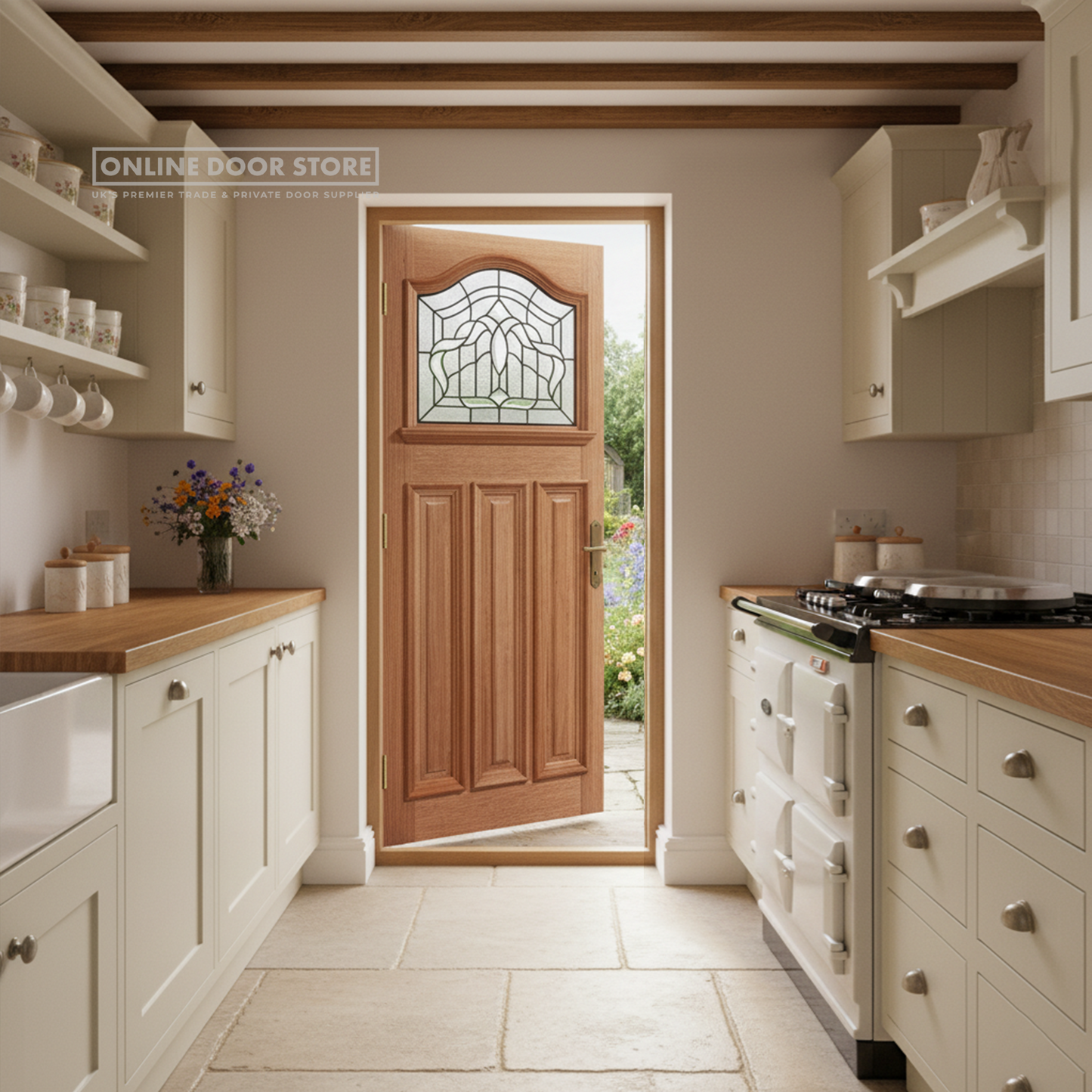 LPD Hardwood Estate Crown 1L Glazed External Door