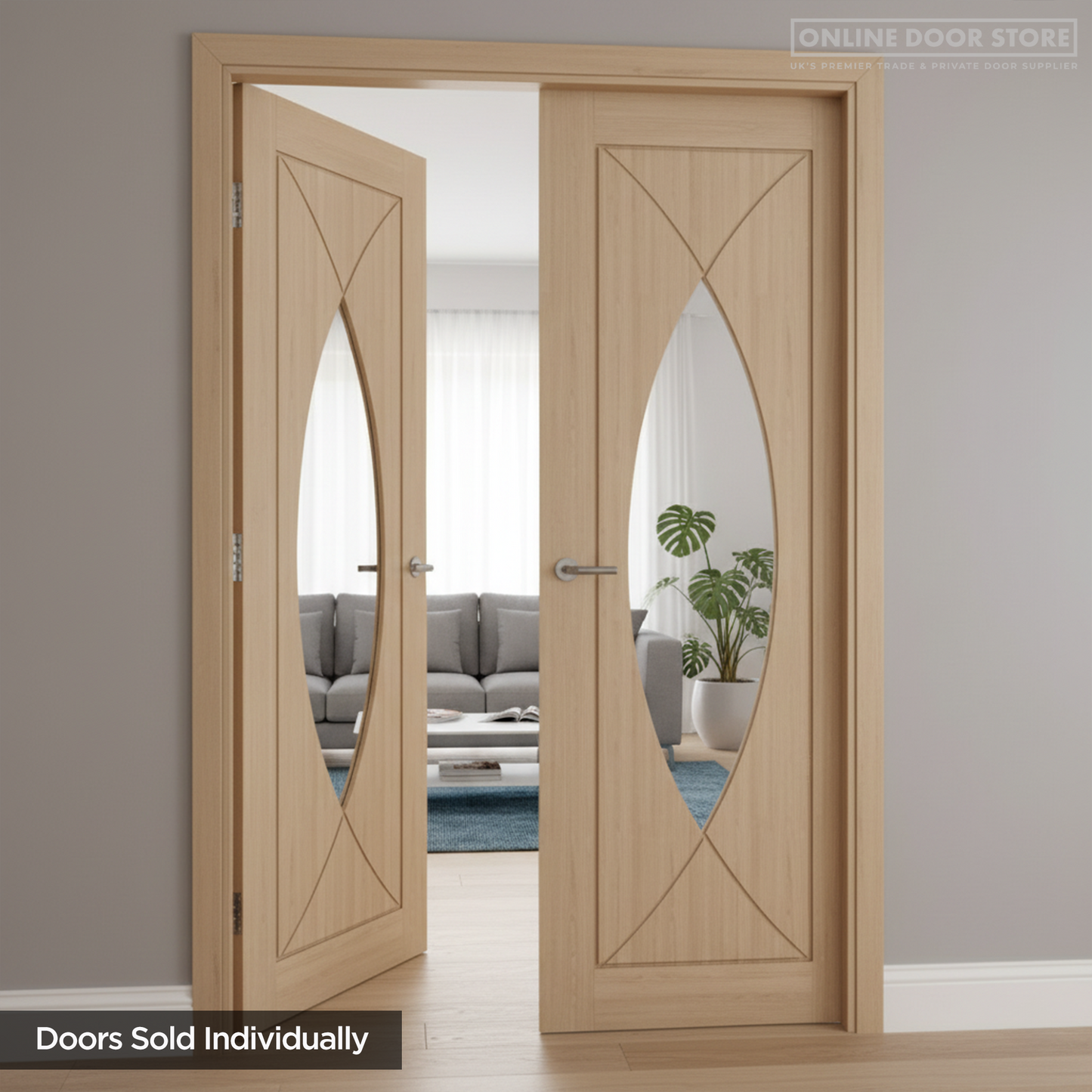 Deanta Amalfi Pre-Finished Oak Internal Glazed Door