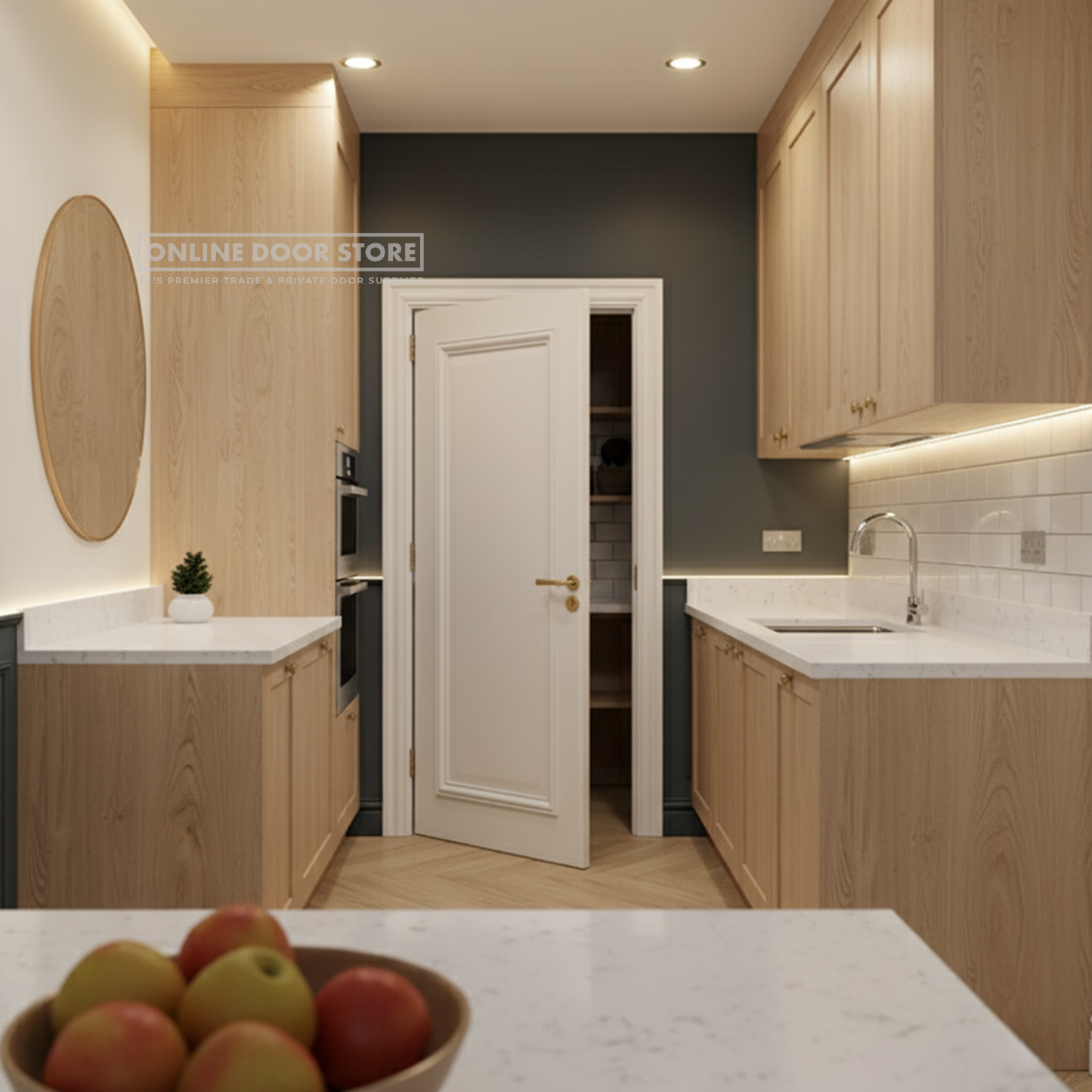 Deanta Blenheim White Primed FSC FD30 Fire Door