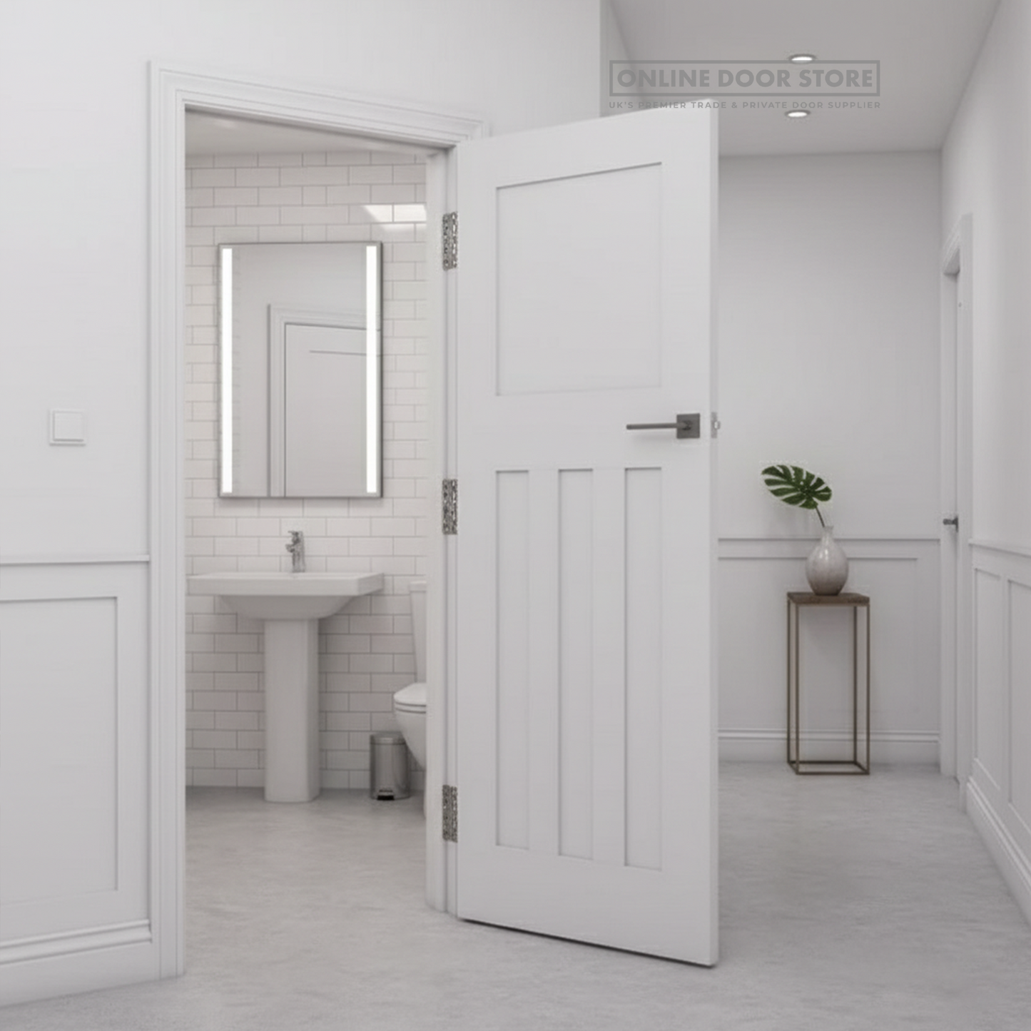 Deanta Cambridge 1930's White Primed Internal Door