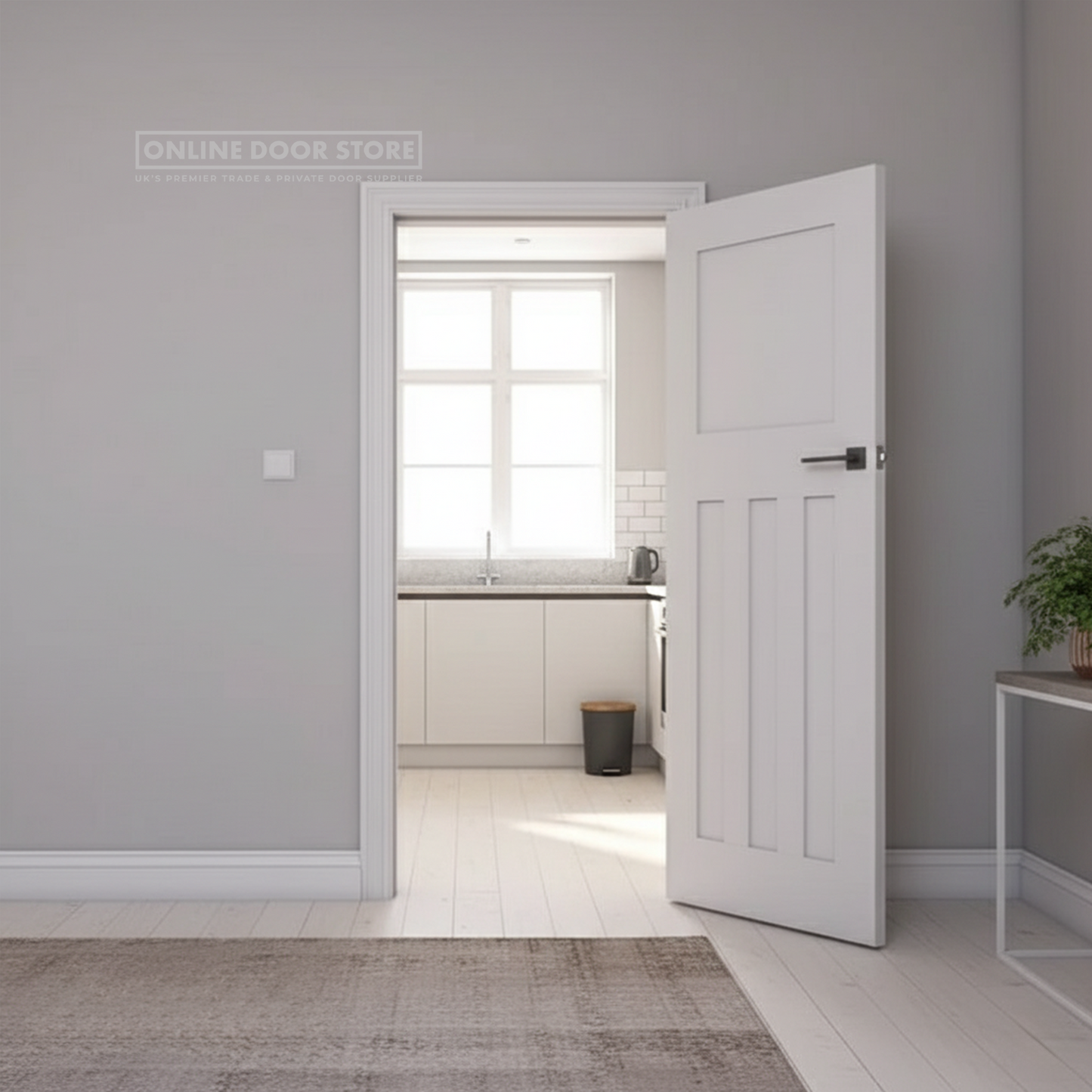 Deanta Cambridge 1930's White Primed Internal FD30 Fire Door