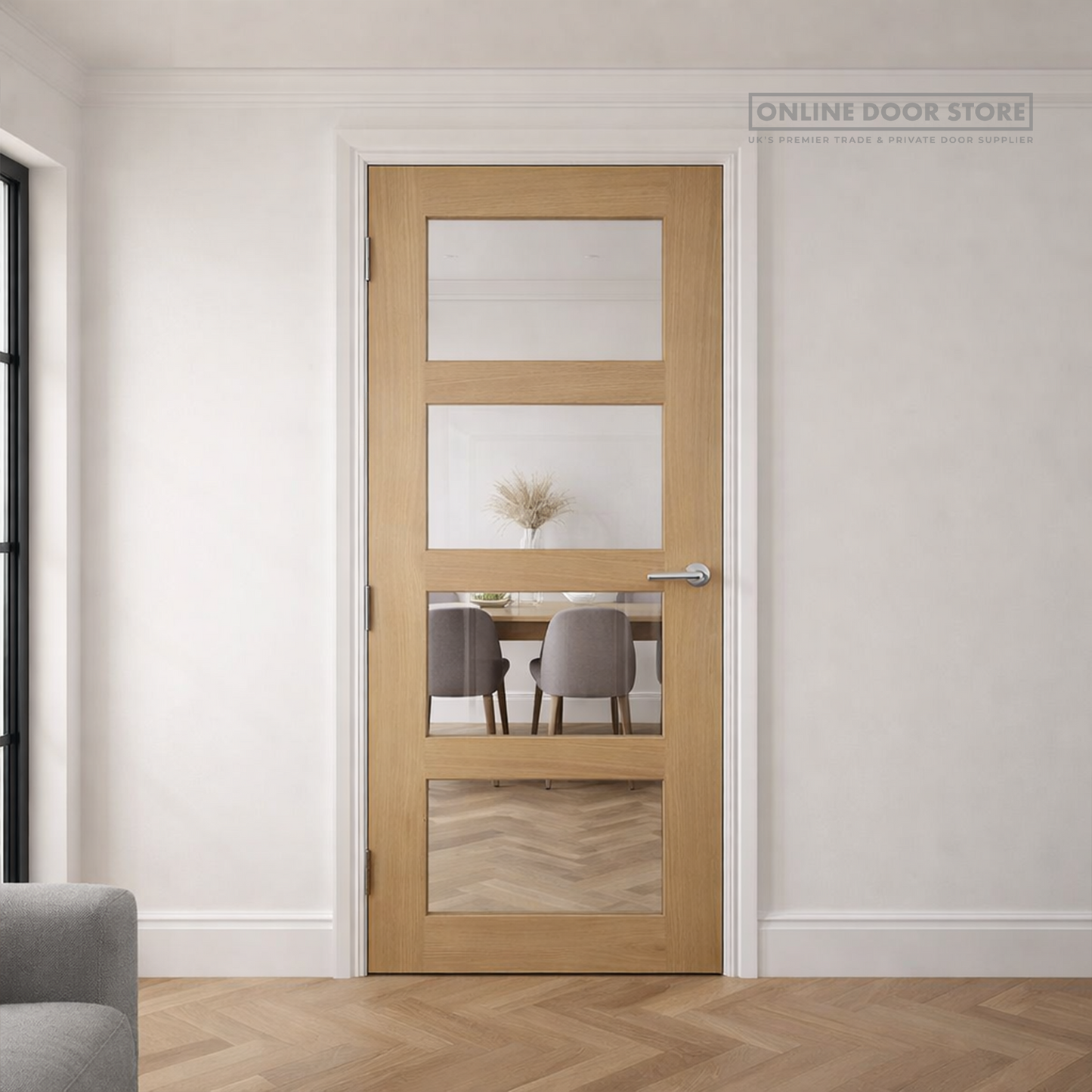 Deanta Coventry Prefinished Oak Internal Glazed Door