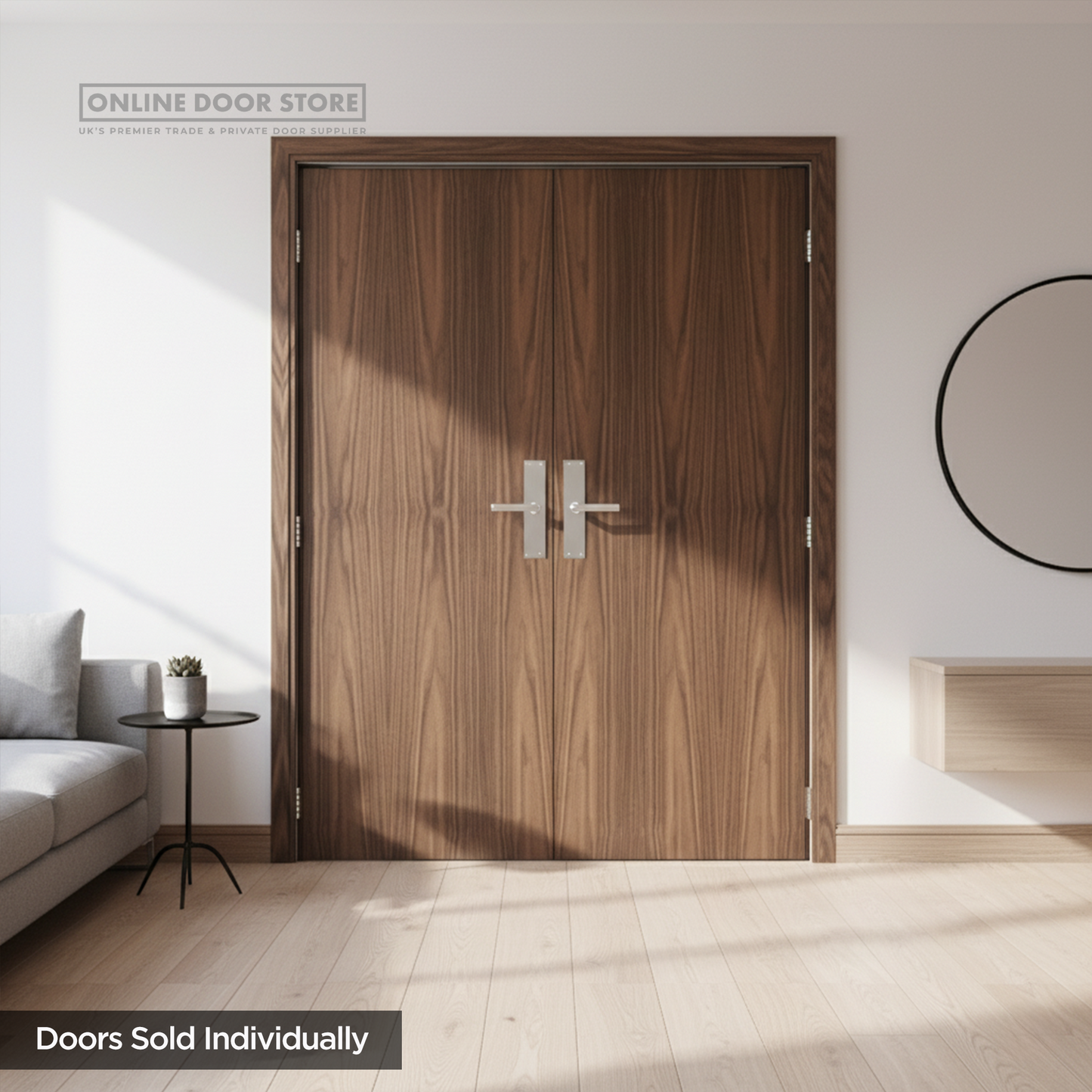 Deanta Flush Prefinished Walnut FD60 Fire Door