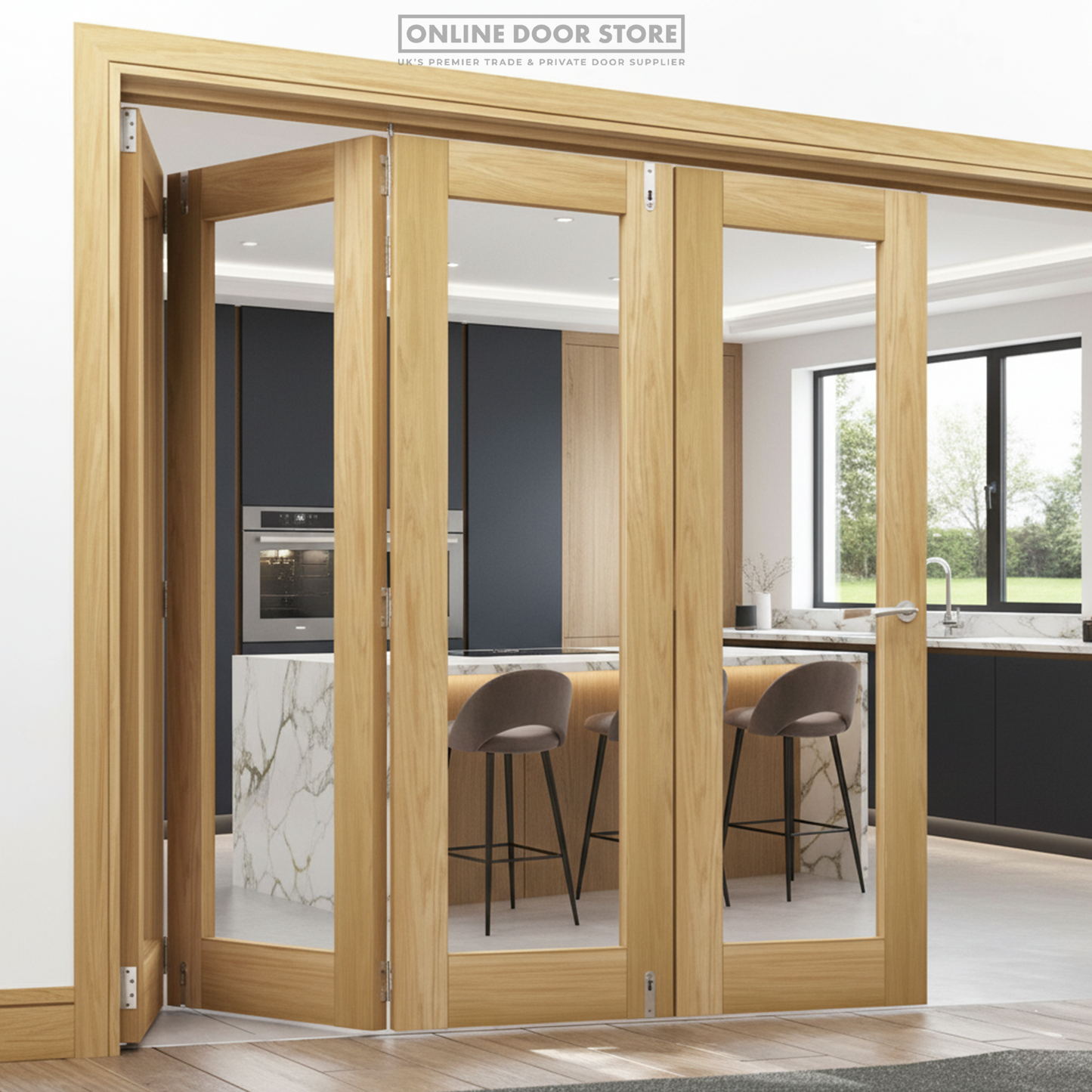 Deanta Folding System - Bifold Frame Kit Prefinished Oak