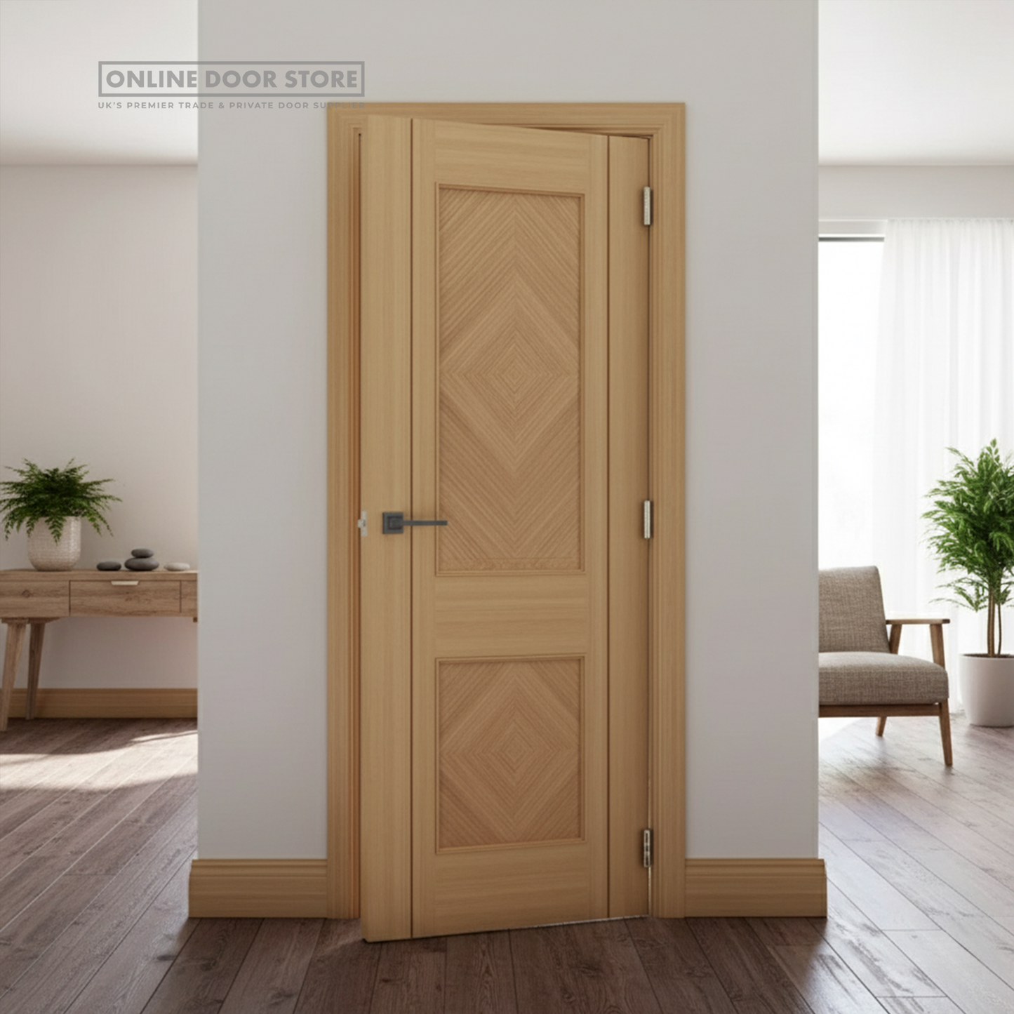 Deanta Kensington Prefinished Oak FD30 Fire Door